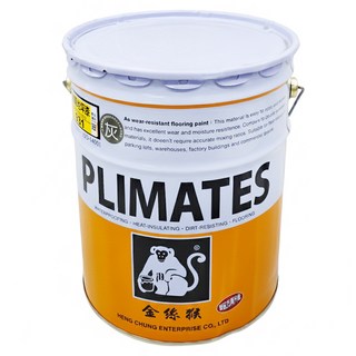 PLIMATES 金絲猴 P-931 耐磨地坪漆 防水防熱 適用於屋頂、外牆、屋頂花園和所有水泥結構, 灰色, 1桶
