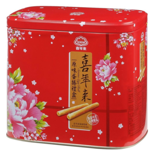 喜年來 原味蛋捲禮盒，新鮮優質蛋液，濃郁蛋香, 512g, 1盒