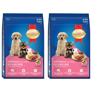 SmartHeart 慧心 幼犬配方 犬糧 富含DHA、Omega 補充鈣質, 牛肉 + 牛奶, 2.7kg, 2袋