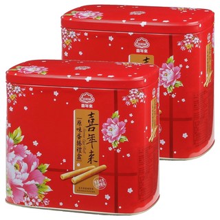 喜年來 原味蛋捲禮盒，新鮮優質蛋液，濃郁蛋香, 512g, 2盒