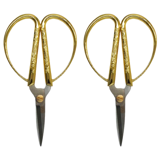 Life 徠福 鍍金龍鳳剪刀 127mm, 金色, 2支