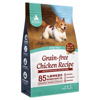 PetsTimes 毛孩時代 85% 無穀全犬糧 腸胃, 雞肉, 1.5kg, 1袋