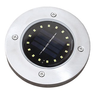 激亮16LED太陽能草坪燈 暖光, 銀色, 1個