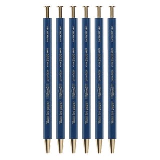 MARK'S Time for Paper 復古六角木軸原子筆, 海軍藍色, 6支