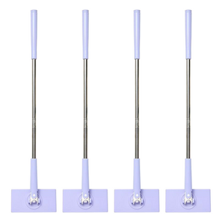 BangJiaShi 幫家適 無死角旋轉平板拖把 紫色, 4支