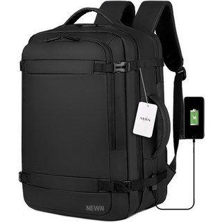 NEW'N 可與行李箱結合的擴充型旅行後背包 P14, 黑色