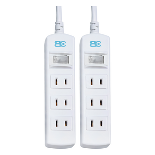 BC 博銓 新安規1開3插座2孔螺絲固定延長線 安全認證 台灣製造, 2.7m, 白色, 2個