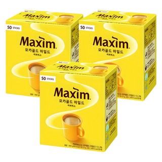 맥심 모카골드 마일드 커피믹스, 12g, 50개입, 3개