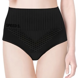 SPEED S. 科技石墨烯塑型高腰健康褲, 加寬V型設計, 加大(XL~XXL), 黑色