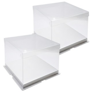 2號蛋糕盒, 2個, 透明