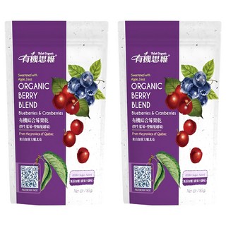 有機思維 有機綜合莓果乾 蘋果汁調味 無添加糖, 85g, 2包