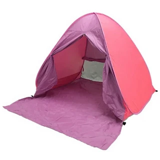vanibaby 秒開抗UV遮陽帳篷 XL有門款, 粉色