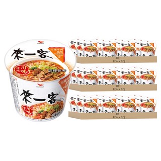 統一 來一客 川辣牛肉風味杯麵 67g, 36入