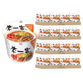 統一 來一客 川辣牛肉風味杯麵 67g, 48入