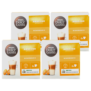 NESCAFE 雀巢咖啡 Dolce Gusto 多趣酷思 拿鐵瑪奇朵咖啡膠囊, 義式咖啡搭配香濃牛奶, 5.5g, 16顆, 4盒