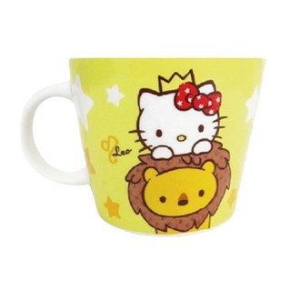 Hello Kitty 凱蒂貓 星座馬克杯 - (KT-1017-04) 425ML 耐熱 -5°C~140°C, 獅子座 黃色, 1個