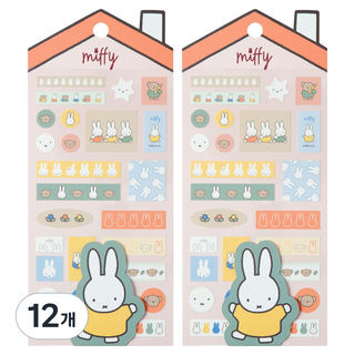 미피 포인트스티커, 혼합색상, 12개