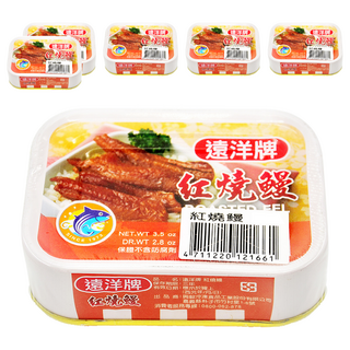 遠洋 紅燒鰻 罐頭, 100g, 6罐
