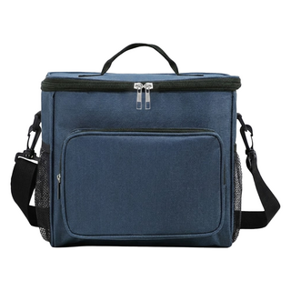 斜背手提通用大容量立體多功能保溫袋 海軍藍, 26 x 17 x 24cm, 1個