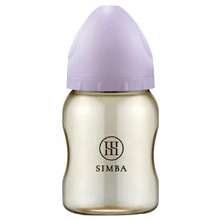 Simba 小獅王辛巴 蘊蜜鉑金PPSU寬口防脹氣奶瓶 新生適用, 紫芙, 200ml, 1瓶