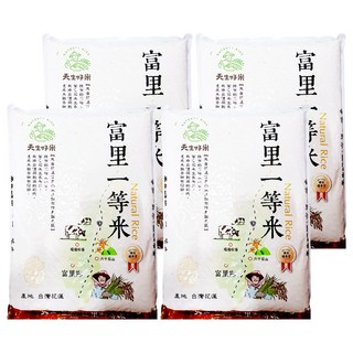 天生好米 富里米 花蓮優質好米 米粒飽滿晶瑩 真空包裝, 3kg, 4包, CNS一等