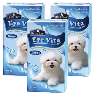 BLUE BAY 倍力 亮眼淚腺口服液 高濃縮游離型葉黃素 犬貓適用, 改善淚液/眼睛健康, 30ml, 1入, 3瓶