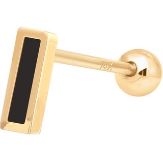 女用 14K金針 簡約 日常 環氧樹脂 長條 基本款 內耳骨 耳珠 軟骨 耳窩 單邊耳環 JK38 + 禮物盒