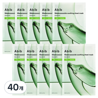 아비브 마데카소사이드 진정 에센셜핏 마스크팩, 1개입, 40개