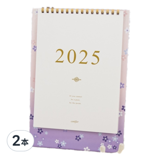 conifer 綠的事務 2025年 時間絮語直式桌曆 25K, 2本, 花言花雨