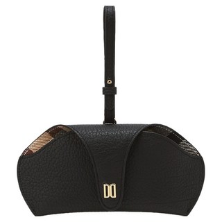 DAKS 男女通用 DD Logo 皮革眼鏡盒 DCHO6E240BK