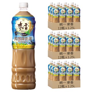 統一 麥香 阿薩姆奶茶, 1.25L, 36瓶