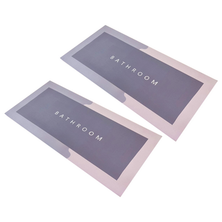 矽藻土軟地墊 加厚款 方形, 40 x 80, 灰色, 2片