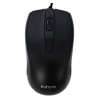 Kinyo USB靜音光學有線滑鼠 55g, KM-503, 黑色