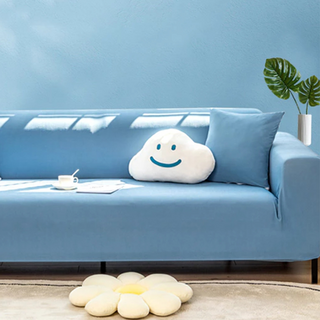 涼感新科技彈力冰絲沙發套全包式, 90cm~140cm, 寧靜藍, 1件