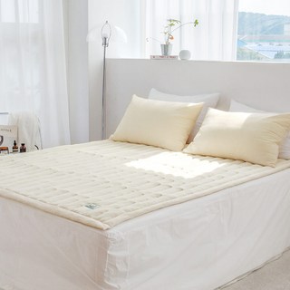 Yesbedding 韓國製 蓬鬆柔軟 Micro Modal 水洗床墊, 奶油色