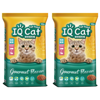 IQ Cat 聰明貓 成貓用 乾糧, 海陸總匯口味, 10kg, 2袋