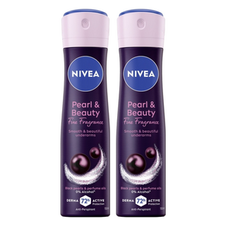 NIVEA 妮維雅 黑珍珠煥亮系列 止汗爽身噴霧, 2個, 150ml