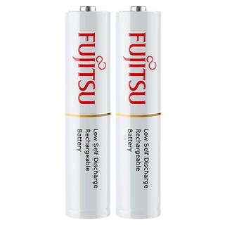FUJITSU 富士通 750mAh鎳氫低自放充電池 4號 HR-4UTC/2B 白色, 2顆, 1組