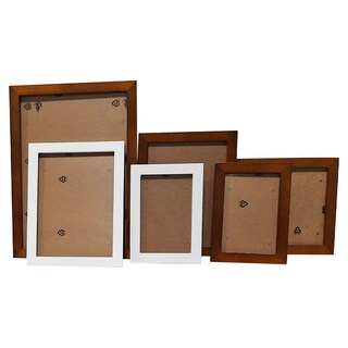 WA. WALL ART 北歐簡約實木相框 Set 10個, 40 x 30 x 10cm, 咖啡 + 白色, 1箱