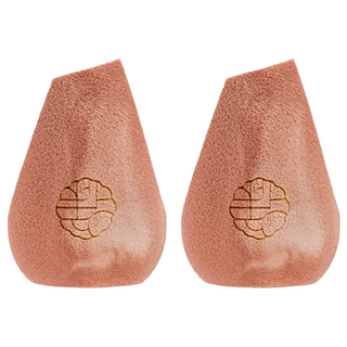 點胭脂 蘭嶼角鴞 角型四切美妝蛋, 大理石棕色, 2個