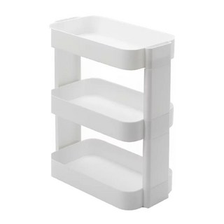 桌面多層置物架, 二層/三層, 塑膠材質, 白色, 1個