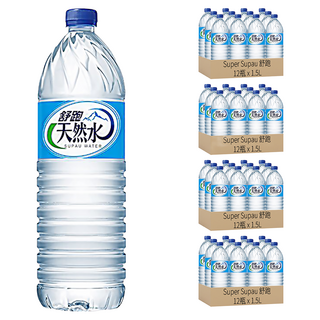 Super Supau 舒跑 天然水, 1.5L, 48瓶