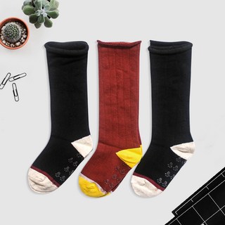 DRESSHOUSE 孩童撞色及膝襪 3雙