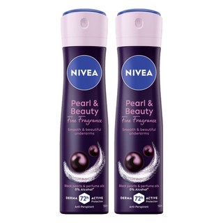 NIVEA 妮維雅 黑珍珠煥亮系列 止汗爽身噴霧, 2個, 150ml