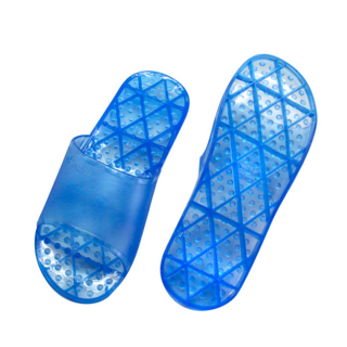 XUZU 舒筑 素色透明浴室拖鞋, 藍色, 1雙