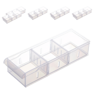 KEYWAY 聯府 FINE隔板整理盒 W9 LF3004, 透明色, 6個
