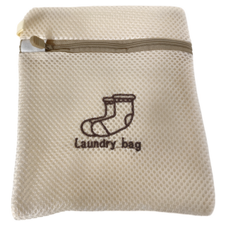 KOUJI叩吉 好物刺繡洗衣網 小號18*22cm, 米色, 5個