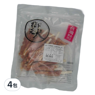 御天犬 大包裝超值組-U36 5 合格純雞素材 無添加鹽份 低熱量 好消化 長時間嚴選烘焙 17入, 牛奶雞腿, 140.5g, 4包