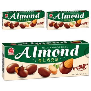 義美 杏仁巧克球, 47g, 3盒