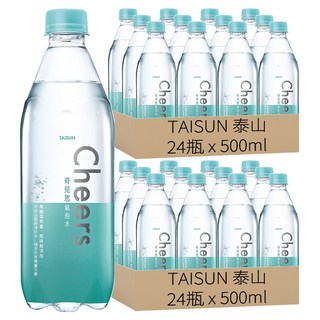 TAISUN 泰山 CHEERS 氣泡水, 500ml, 48瓶